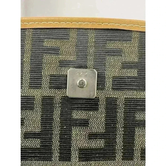 Fendi SAS Vintage Crossbody Brown Shoulder Bag Zukka Purse Logo S.A.S Roma Italy - Picture 10 of 13